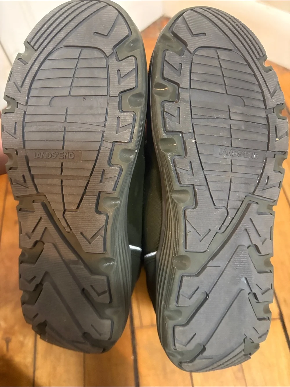 Lands' End Kids Camo Insulated Snow Boots - Olive Green, Size 3M